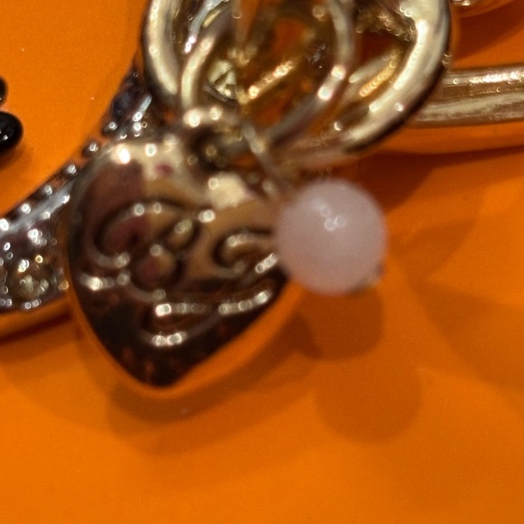 NIB Betsey Johnson Black Cat on a Crystal Moon Keychain/ bag charm - Picture 3 of 7